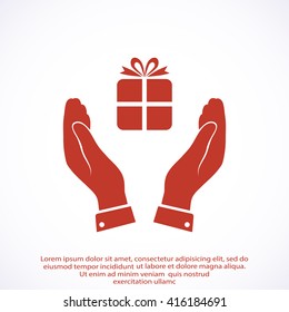 Pictograph of gift icon
