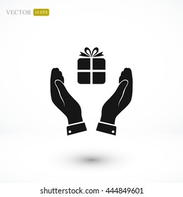 Pictograph of gift icon