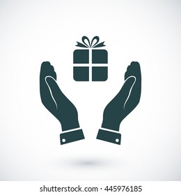 Pictograph of gift icon