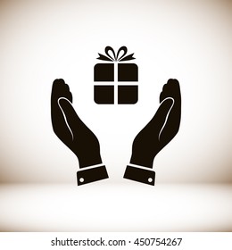 Pictograph of gift icon