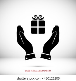 Pictograph of gift icon
