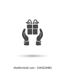 Pictograph of gift icon. Vector  Eps 10 