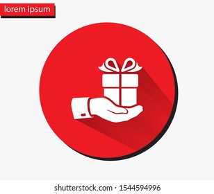 Pictograph of gift icon. Vector Eps 10 . Lorem Ipsum Flat Design