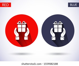 Pictograph of gift icon. Vector Eps 10 . Lorem Ipsum Flat Design