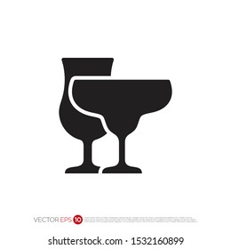 Pictograph of Glasses for template logo, icon, and identity vector designs.