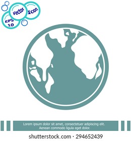 Pictograph of globe