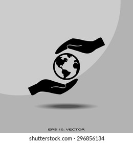 Pictograph of globe