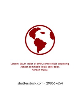 Pictograph of globe