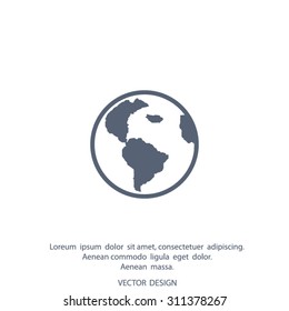 Pictograph of globe