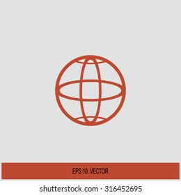 Pictograph of globe