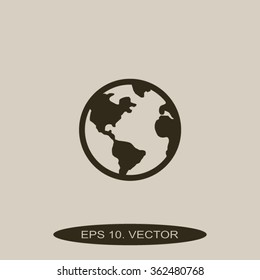 Pictograph of globe