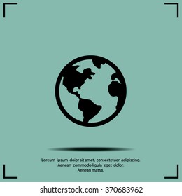 Pictograph of globe