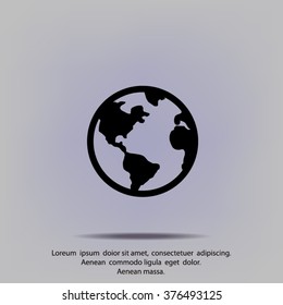 Pictograph of globe