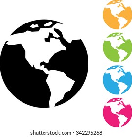 Pictograph of globe eps10