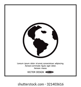 Pictograph of globe icon