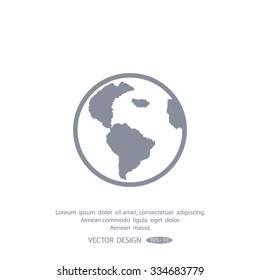 Pictograph of globe icon