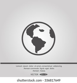 Pictograph of globe icon