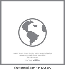 Pictograph of globe icon