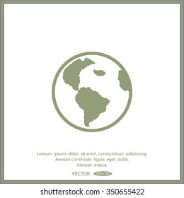 Pictograph of globe icon