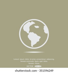 Pictograph of globe icon