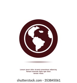 Pictograph of globe icon