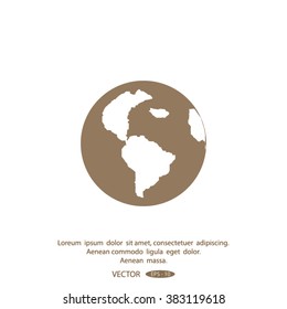 Pictograph of globe icon