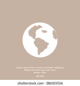 Pictograph of globe icon