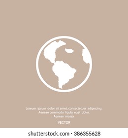 Pictograph of globe icon
