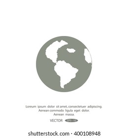 Pictograph of globe icon