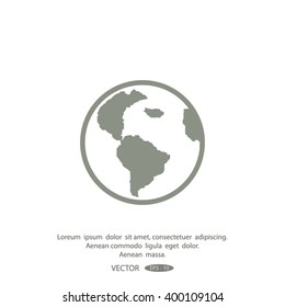Pictograph of globe icon