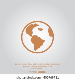 Pictograph of globe icon