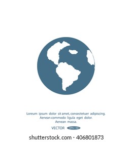 Pictograph of globe icon