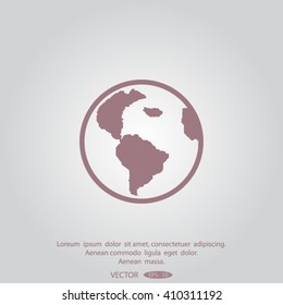 Pictograph of globe icon