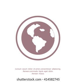 Pictograph of globe icon