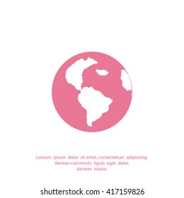 Pictograph of globe icon