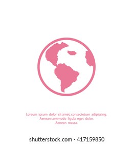 Pictograph of globe icon