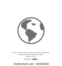 Pictograph of globe icon