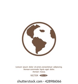 Pictograph of globe icon