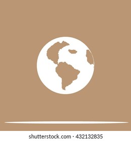 Pictograph of globe icon