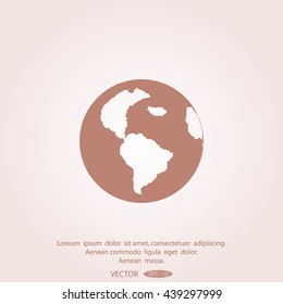 Pictograph of globe icon