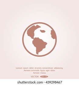 Pictograph of globe icon