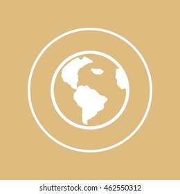 Pictograph of globe icon