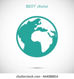 Pictograph of globe icon