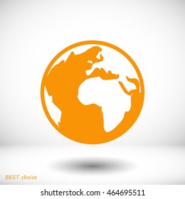 Pictograph of globe icon
