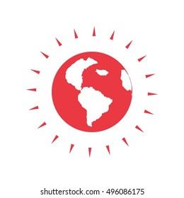 Pictograph of globe icon