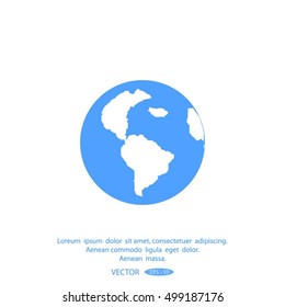 Pictograph of globe icon