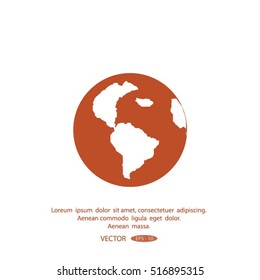 Pictograph of globe icon