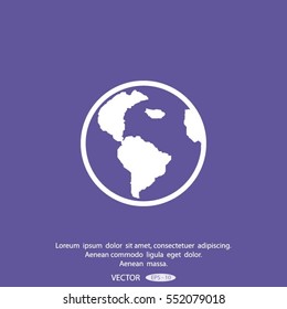 Pictograph of globe icon