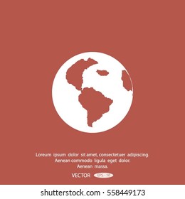 Pictograph of globe icon