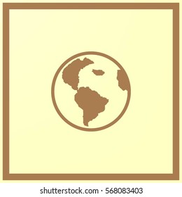 Pictograph of globe icon
